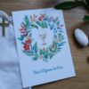 Image pieuse - Communion & couronne exotique.