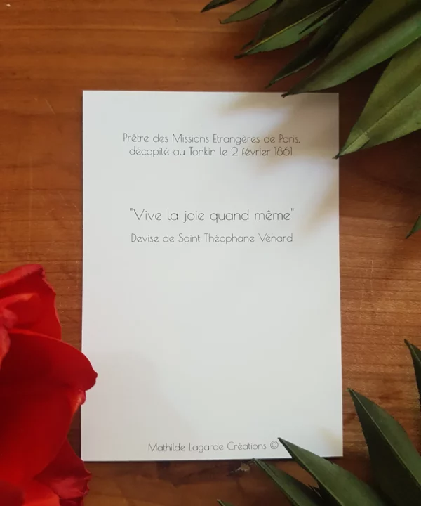 Saint Théophane Veinard - image pieuse