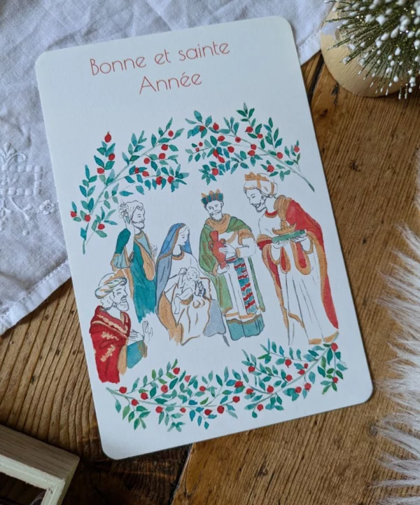 Papier texturé blanc, idéal pour l’écriture. 10,5 cm x 14,8 cm Vendue avec enveloppe en papier kraft ou crème selon arrivage