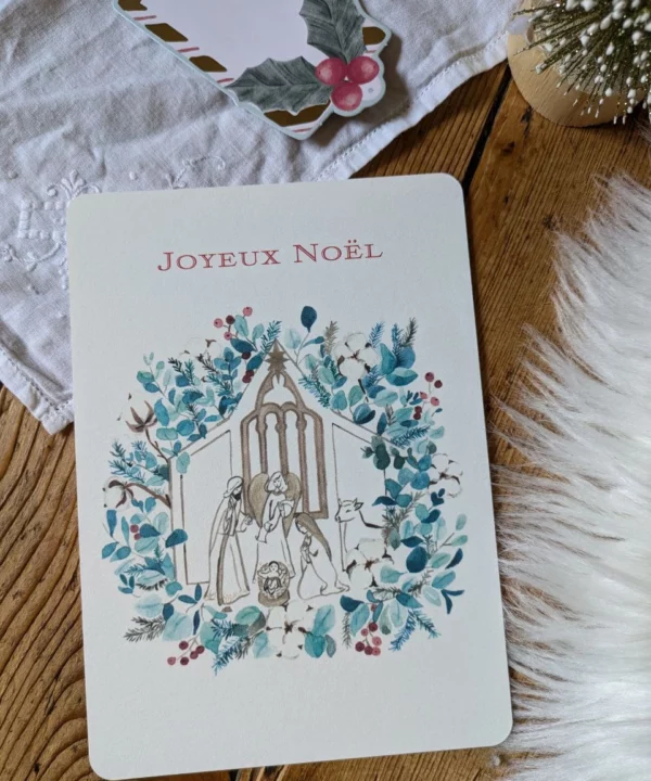 Carte - Crèche coton