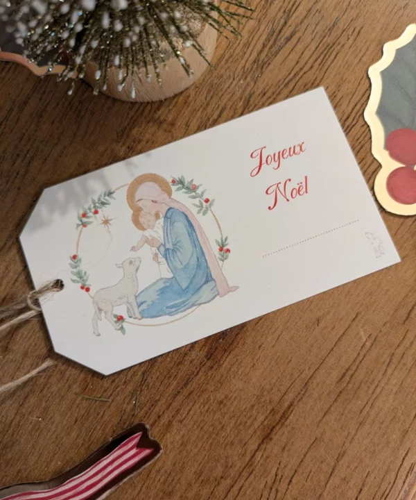 Etiquette cadeau - La Vierge à l'enfant