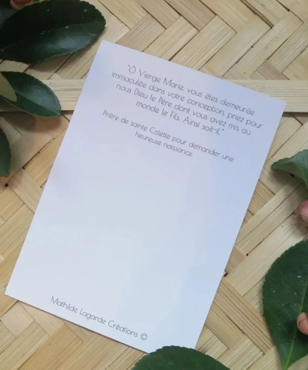 Image pieuse - Sainte Colette - verso