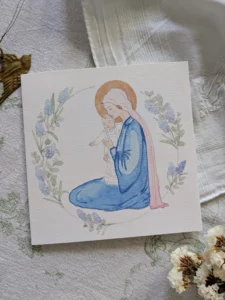 Faire-part ouvert carré 13 cm x 13 cm sur papier texturé Rives extra blanc 250g