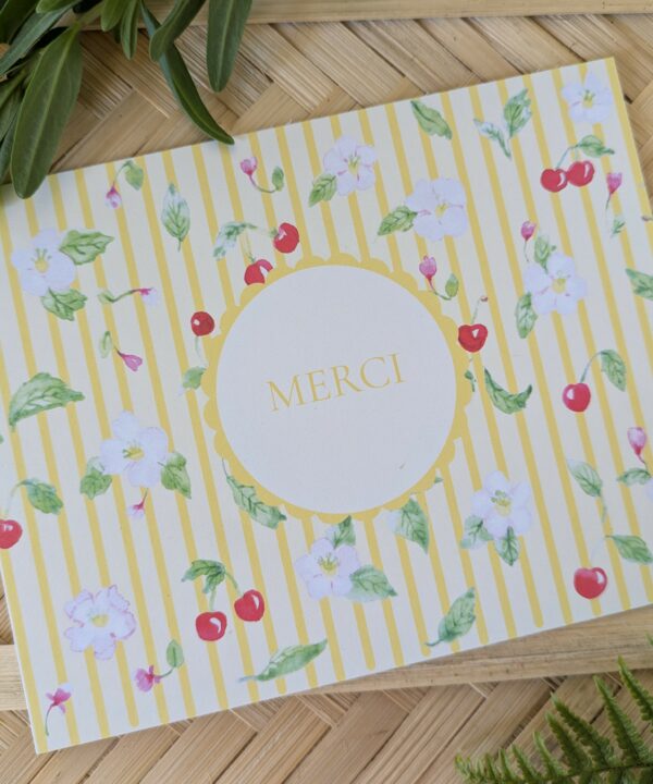 Carte de remerciement Fruits d'été 13,9 x 10,7 cm pour naissance, cadeau, faire-part, mariage